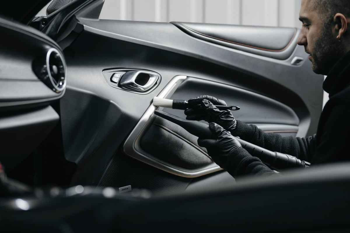 Cleaning a car interior